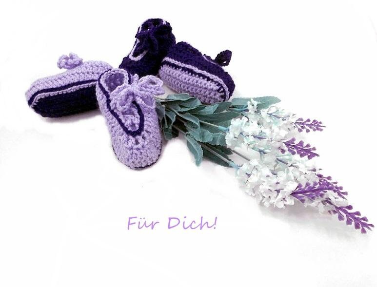Gehäkelte Babyschuhe Bis 3 Monate Babysocken Farbige Nr 3613 von Sonnenblume1547