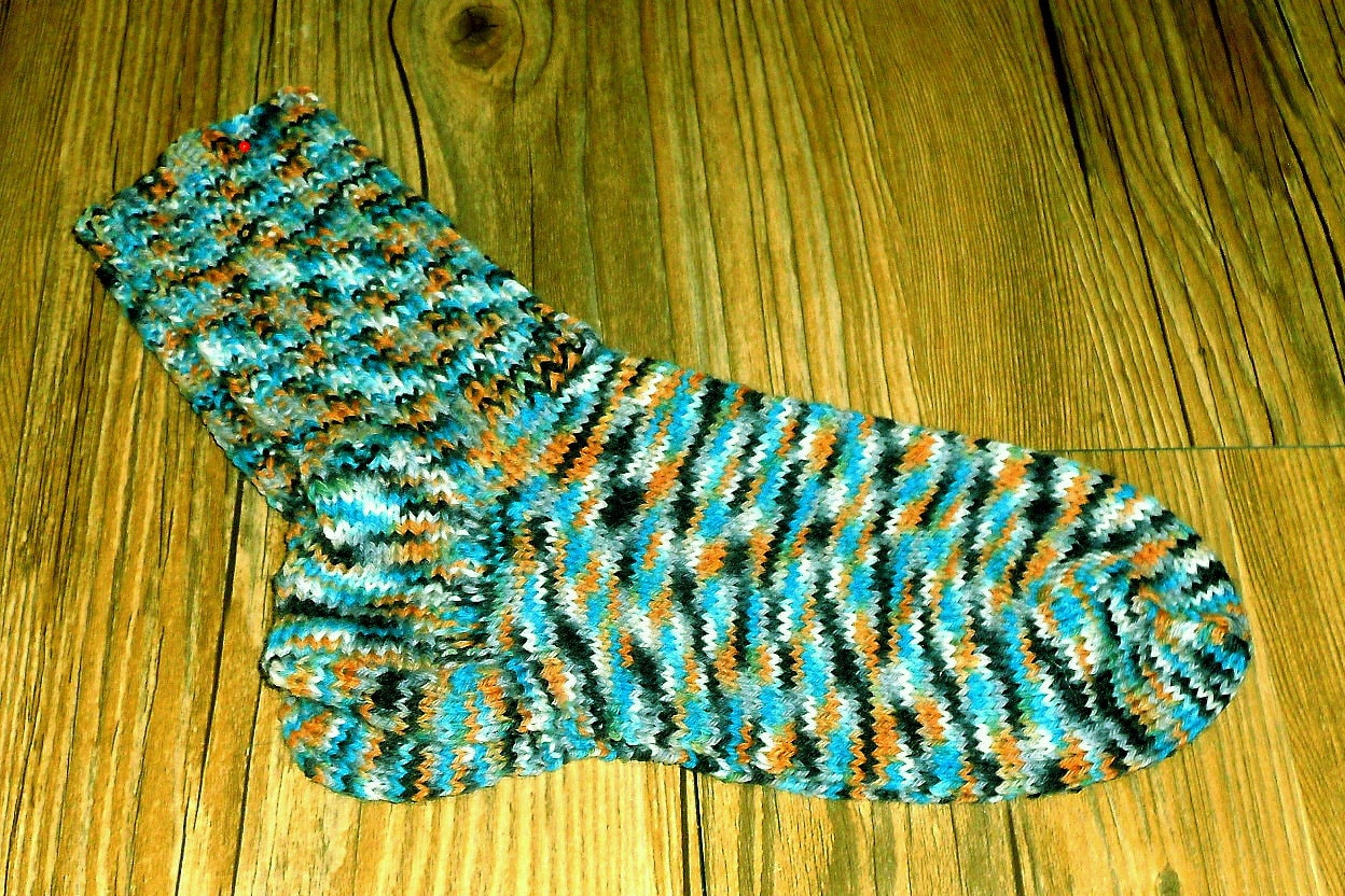 Handgestrickte Farbige Socken Gr.36/37 Damensocken Kindersockenwarme Hausschuhe Freizeitsocken Nr 7557 von Sonnenblume1547