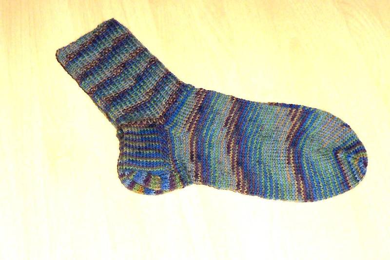 Handgestrickte Socken Gr. 36/37 Kindersocken Damensocken Kuschelsocken Strümpfe Freizeitsocken Blaue Bunte Hausschuhe Ks7903 von Sonnenblume1547