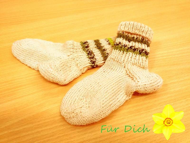 Kinder-Socken Gr. 22/23 Handgestrickte Socken Kuschelsocken Strümpfe 2 Jahre 3 Ks5412 von Sonnenblume1547