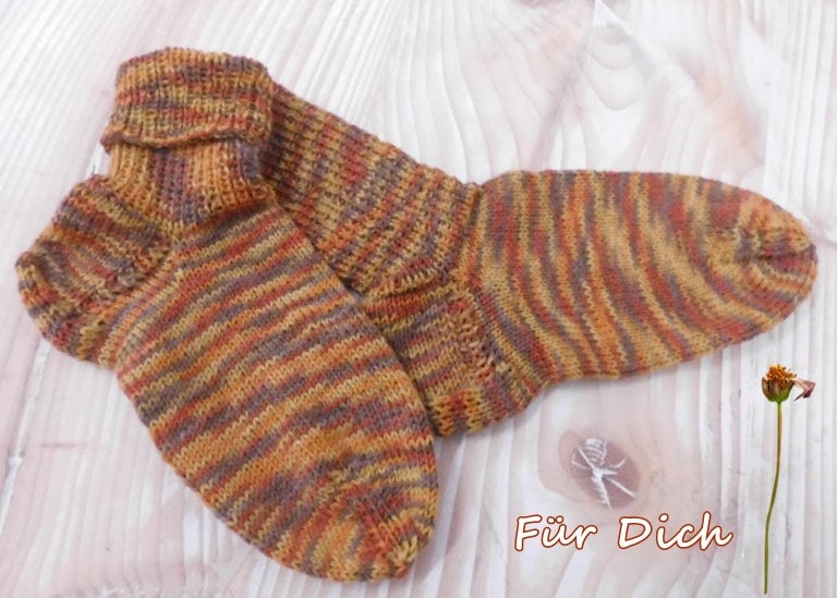 Kinder-Socken Gr. 32/33 Handgestrickte Socken Braune Kinderstrümpfe Für Jungen Mädchen Hausschuhe Ks4185 von Sonnenblume1547