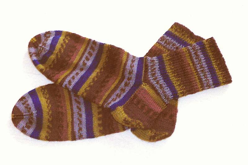 Wintersocken Für Den Mann Gr.46/47 Freizeitsocken Strümpfe Handgestrickte Socken Bunte Braune Warme Herrensocken Nr6830 von Sonnenblume1547