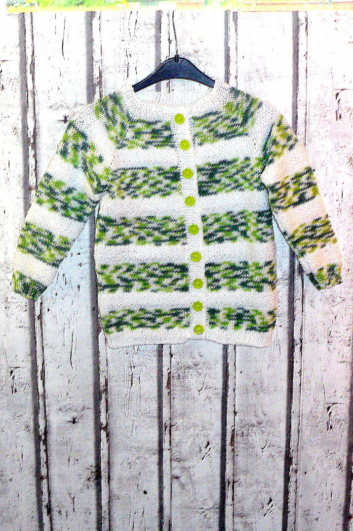 Wunderschöne Kinderjacke Gr.122 6Jahre Handgestrickte Kinderstrickjacke Farbige Gestreifte Strickjacke Nr 5742 von Sonnenblume1547