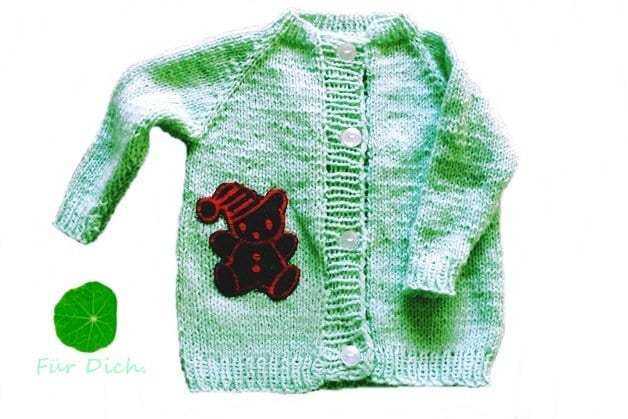 strickjacke Gr.74/80 - Handarbeit Handgestrickte Babystrickjacke Mit Motiv Nr 147 von Sonnenblume1547