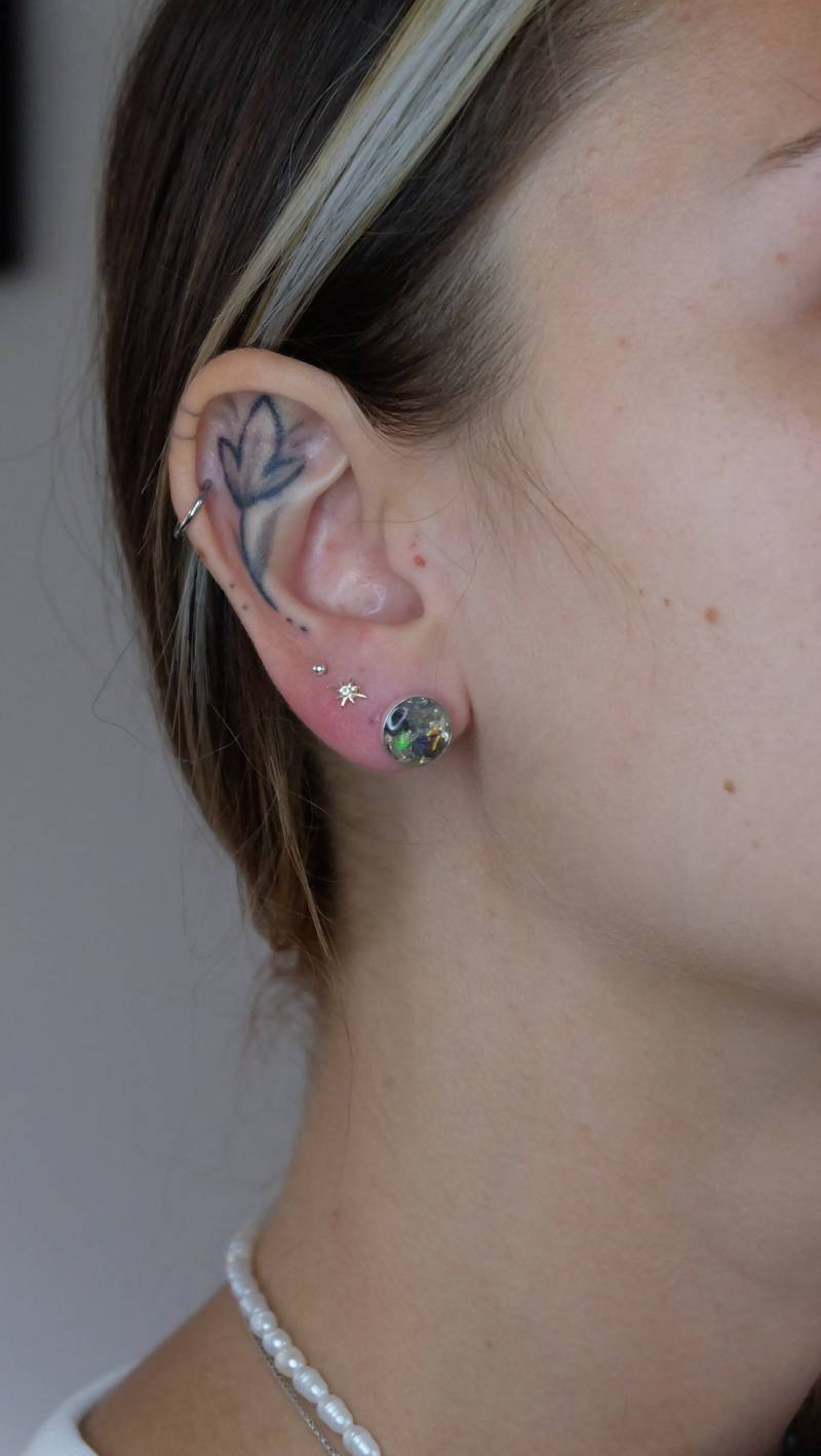 1x Paar Opal 925 Sterling Silber Schmuck Ohrstecker Aus Modernem Herstellungsverfahren Hergestellt in Deutschland Mit Edelopal 10mm von Sonnenkraft7