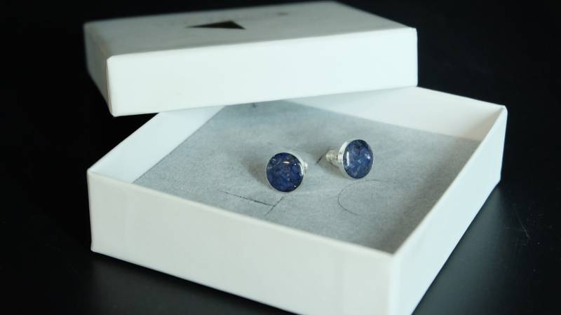 925 Sterling Silber Schmuck Ohrstecker Aus Modernem Herstellungsverfahren Für Nachhaltigkeit Hergestellt in Deutschland Mit Sodalith 10mm von Sonnenkraft7