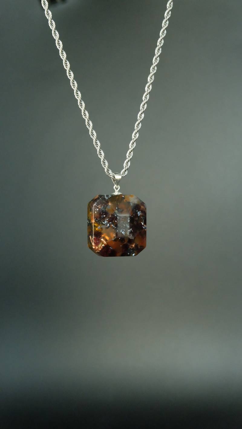 Feuergeist Orgonit Amulett Aus Granat Karneol Bernstein Und Kupfer von Sonnenkraft7