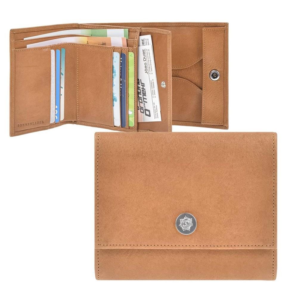 Sonnenleder Geldbörse Tarn G, Portemonnaie, 6 Kartenfächer, 12,5x10 cm, Lederbörse von Sonnenleder