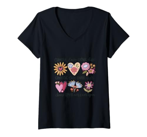 Damen Motivierendes Boho-Design mit Sonnenschein Sommerblumen T-Shirt mit V-Ausschnitt Damen Motivierendes Boho-Design mit Sonnenschein Sommerblumen T-Shirt mit V-Ausschnitt von Sonnenschein Sommerblumen Boho-Design