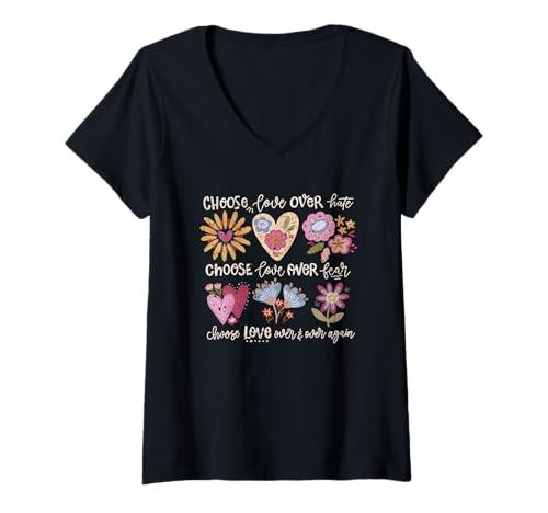 Damen Motivierendes Boho-Design mit Sonnenschein Sommerblumen T-Shirt mit V-Ausschnitt Damen Motivierendes Boho-Design mit Sonnenschein Sommerblumen T-Shirt mit V-Ausschnitt von Sonnenschein Sommerblumen Boho-Design
