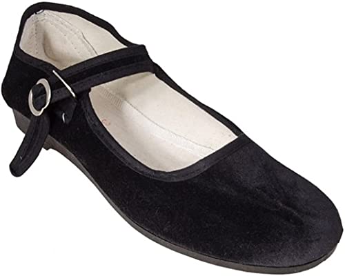 Sonnenscheinschuhe Mittelalterschuhe aus Samt Gr. 34-42 SCHWARZ Samtschuhe Ballerinas Trachtenschuhe (34) von Sonnenscheinschuhe