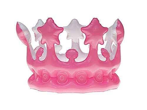 Sonnenscheinschuhe® Aufblasbare Krone Pink Karneval Fasching Prinzessin Königin Verkleidung pink von Sonnenscheinschuhe