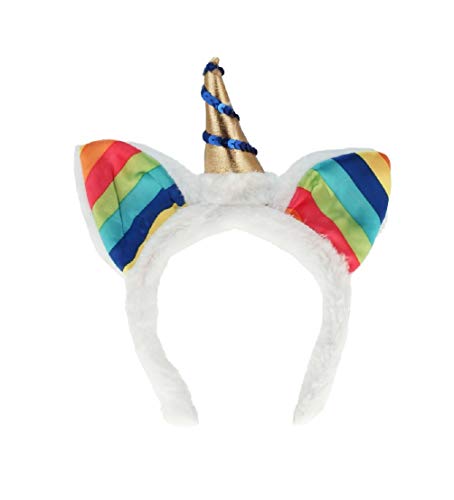 Sonnenscheinschuhe® Haarreif Einhorn Regenbogen Fantasie Fastnacht Fasching Karneval Kostüm von Sonnenscheinschuhe