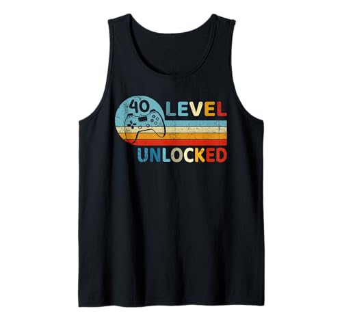 Herren Level 40 Freigeschaltet Videospieler Vierzig Jahre 4 0 Gebur Tank Top Herren Level 40 Freigeschaltet Videospieler Vierzig Jahre 4 0 Gebur Tank Top von Sonnenuntergang Level 40 Freigeschaltet Gaming