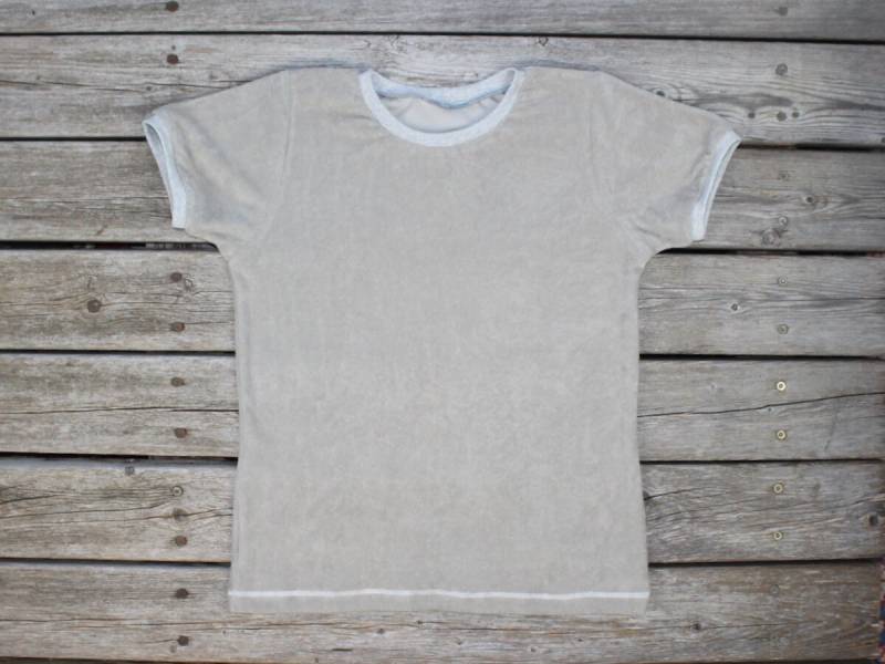 Bio-Frottee T-Shirt Damen Sandfarben von SonntagCosywear