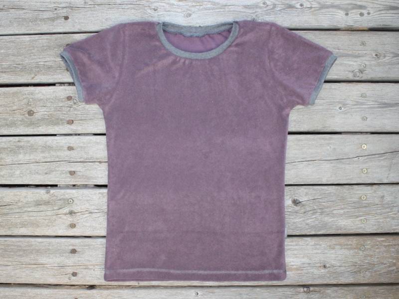 Bio-Frottee T-Shirt Damen Weinrot von SonntagCosywear