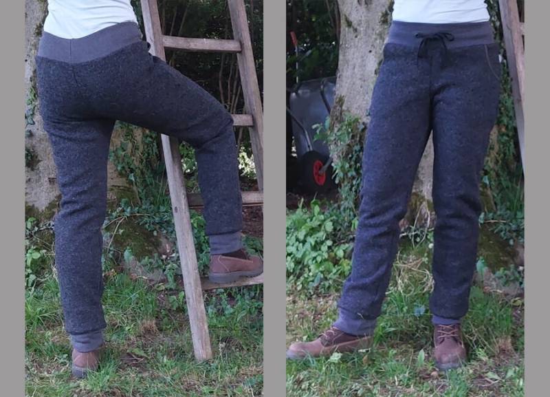 Walkhose Damen Anthrazit Meliert von SonntagCosywear