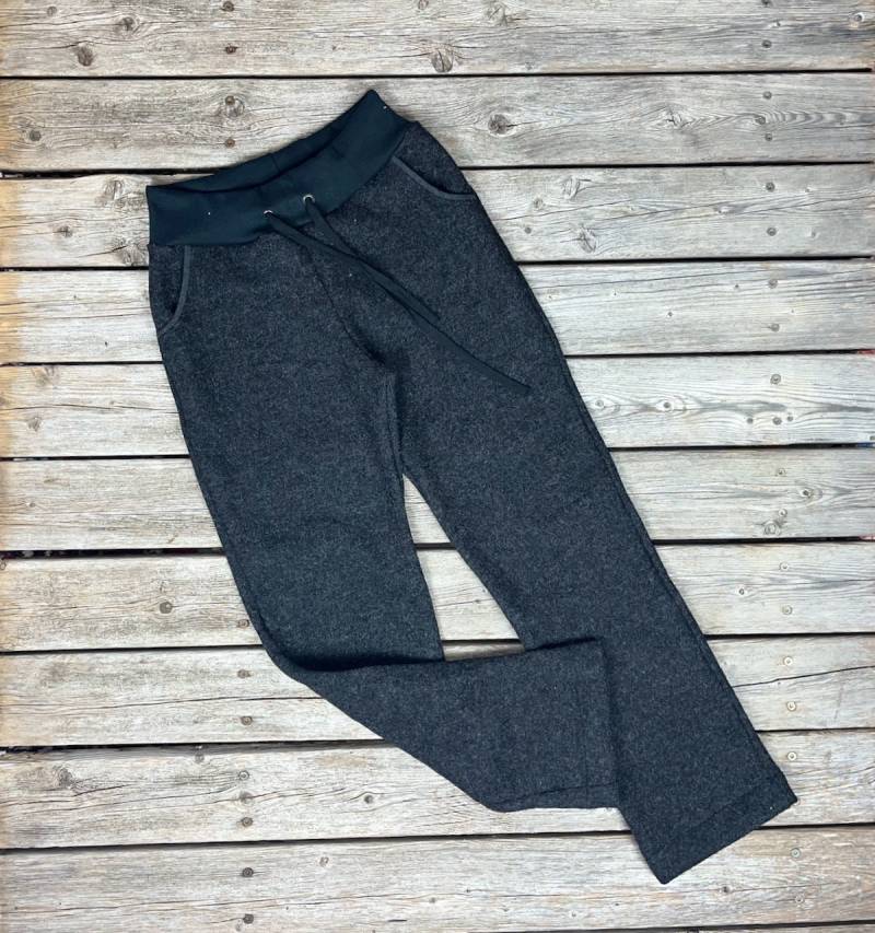 Walkhose Damen Ohne Fussbündchen, Anthrazit von SonntagCosywear