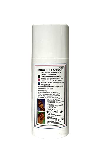 sonntagseifen Robot Protect, Handcreme mit Bienenwachs, Pflege und Schutz für beanspruchte Hände, Ökodispenser 150 ml von Sonntagseifen