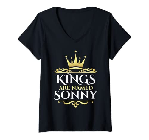 Damen Könige heißen Sonny T-Shirt mit V-Ausschnitt Damen Könige heißen Sonny T-Shirt mit V-Ausschnitt von Sonny Name Custom Tee - Kings are Named Sonny