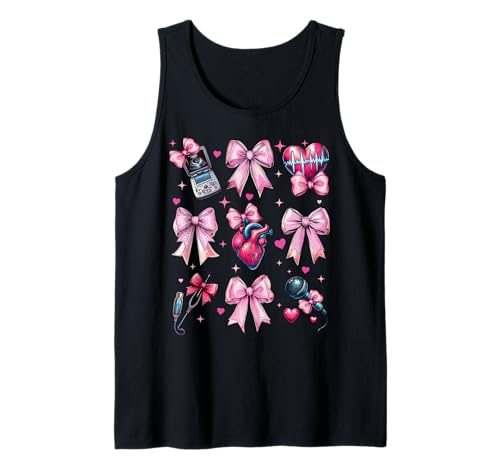 Coquette Bow Echo Tech Echokardiographie Techniker Mädchen Mama Tank Top von Sonographer Sonography Echo Tech Gifts