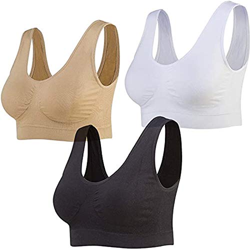 Sonojie Unterwäsche Damen Set BH, Sport BH Starker Halt Große Brüste, Atmungsaktives Brustpolster mit Sportunterwäsche, BH ohne Bügel Bustier Verführerische 3/5 Stück (Mehrfarbig08, Large) von Sonojie