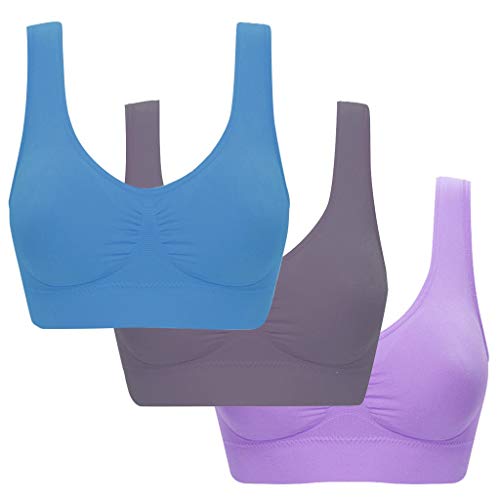 Sonojie Unterwäsche Damen Set BH, Sport BH Starker Halt Große Brüste, Atmungsaktives Brustpolster mit Sportunterwäsche, BH ohne Bügel Bustier Verführerische 3/5 Stück von Sonojie