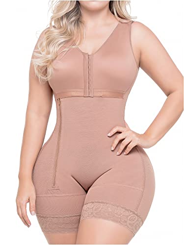 Sonryse 053 Slimming Body Shaper Zip Girdle for Women | Fajas Colombianas (Mocha, 3XL) von Sonryse