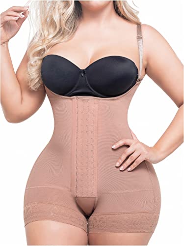 Sonryse 066BF Damen Figurformer Shapewear Miederbody Wäsche Taillenformer Mokka 2XL von Sonryse