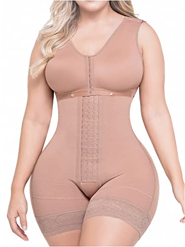 Sonryse 086BF Damen Figurformer Bodys Schlank Wäsche Taillerformer Shapewear Mokka 2XL von Sonryse