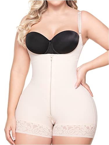 Sonryse 096 Kolumbianische Faja nach Operationen Kompressions-Shapewear Kleidungsstück nach Fettabsaugung für Frauen, 096 Beige, Large von Sonryse