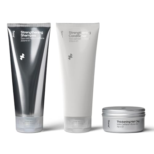 Sons Haarpflege Set für Männer, Shampoo, Haarspülung & Tonerde gegen Haarausfall, DHT Blocker, Sägepalme, stärkt trockenes Haar, fördert Haarwachstum & Haarverdichtung, 6 Monate von Sons
