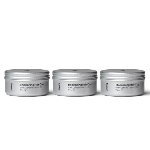 Sons Hair Clay, Haarwachs für Männer, haarverdichtend, Styling Pomade mit Koffein & Biotin zur Unterstützung des Haarwachstums, Leave-In Conditioner Paste, bei Haarausfall & Ausdünnung - 3 Monate Sons Hair Clay, Haarwachs für Männer, haarverdichtend, Styling Pomade mit Koffein & Biotin zur Unterstützung des Haarwachstums, Leave-In Conditioner Paste, bei Haarausfall & Ausdünnung - 3 Monate von Sons