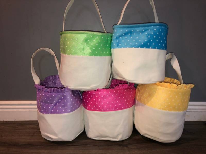 Gestickter Osterkorb, Personalisierter Osterbeutel, Ostereimer, Personalisierte Ostertasche Gestickter Osterkorb, Personalisierter Osterbeutel, Ostereimer, Personalisierte Ostertasche von SonsUpApparel