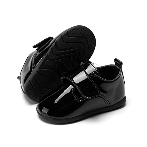 Sonsage Baby Infant Mädchen Klassische PU-Leder Hochzeit Loafers Brogue Kleinkind Oxford Kleid Schuhe Erste Schritte Gehen Flacher Fauler Krippenschuh von Sonsage