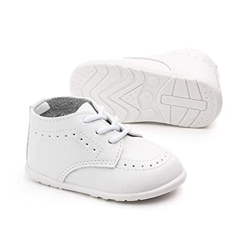 Sonsage Baby Infant Mädchen Klassische PU-Leder Hochzeit Loafers Brogue Kleinkind Oxford Kleid Schuhe Erste Schritte Gehen Flacher Fauler Krippenschuh von Sonsage