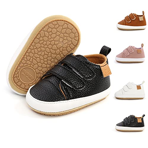 Sonsage Kleinkind Baby Junge Mädchen Leder Turnschuhe Kleinkind Slip on Weiche Gummisohle Schuhe Neugeborenes Babybett Erste Wanderschuhe 12-18 Monate von Sonsage