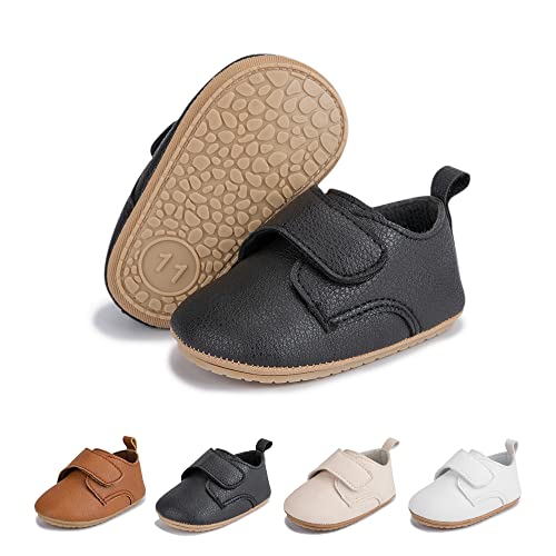 Sonsage Kleinkind Baby Junge Mädchen Leder Turnschuhe Kleinkind Slip on Weiche Gummisohle Schuhe Neugeborenes Babybett Erste Wanderschuhe 3-6 Monate von Sonsage