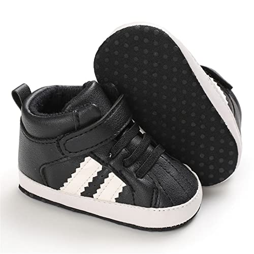 Sonsage Säugling Baby Jungen Mädchen hohe Tops Knöchel Turnschuhe PU Leder weiche Sohle Trainer Hochzeit Kleid Schuhe Kleinkind erste Walking Wohnung Krippe Schuh von Sonsage