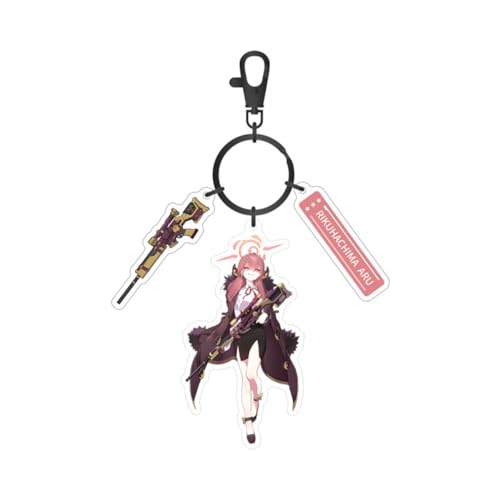 Sonsoke Blue Archive Anime Acryl Stehende Figur Quadrat Keychain Acryl Schlüsselanhänger Anhänger Schlüsselanhänger Dekoration, Rikuhachima Aru, L von Sonsoke