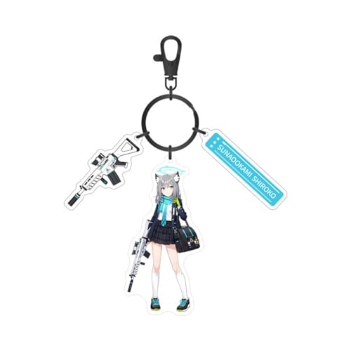 Sonsoke Blue Archive Anime Acryl Stehende Figur Quadrat Keychain Acryl Schlüsselanhänger Anhänger Schlüsselanhänger Dekoration, Sunaookami Shiroko, L von Sonsoke