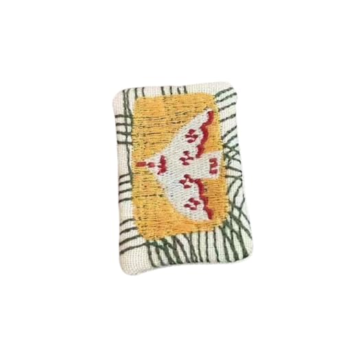 Sonsoke Blumen-Stoffbrosche - Baumwoll-Leinen bestickter Anstecknadel, Niedliches Ästhetisches Accessoire für Frauen, Bluse, Schal, Tasche (Die Form des Vogels 4) von Sonsoke