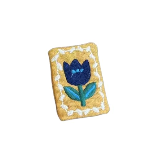 Sonsoke Blumen-Stoffbrosche - Baumwoll-Leinen bestickter Anstecknadel, Niedliches Ästhetisches Accessoire für Frauen, Bluse, Schal, Tasche (Form des Blumen 3) von Sonsoke