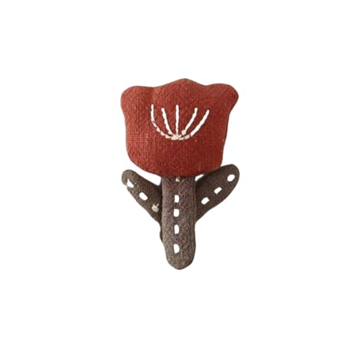 Sonsoke Blumen-Stoffbrosche - Baumwoll-Leinen bestickter Anstecknadel, Niedliches Ästhetisches Accessoire für Frauen, Bluse, Schal, Tasche (Form des Blumen 6) von Sonsoke