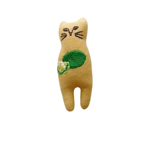 Sonsoke Blumen-Stoffbrosche - Baumwoll-Leinen bestickter Anstecknadel, Niedliches Ästhetisches Accessoire für Frauen, Bluse, Schal, Tasche (Form des Katzen ﻿1) von Sonsoke