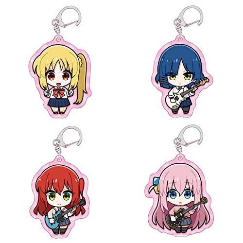 Sonsoke Bocchi the Rock Figur 4 Stück Acryl Stehende Figur Schlüsselanhänger Acryl Schlüsselanhänger Anhänger Cosplay Schlüsselanhänger Dekoration, Stil 7, L von Sonsoke