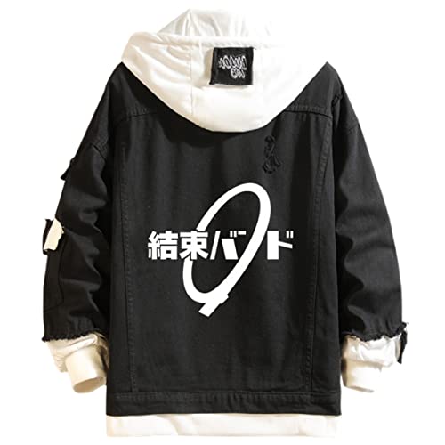 Sonsoke Bocchi the Rock Figur Jeansjacke Mantel Hoodie Pullover Anime Grafik Hoodie Cosplay Kostüm (Schwarz1, M) von Sonsoke