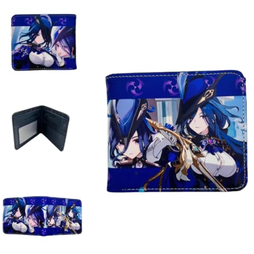 Sonsoke Furina Focalors Männer Brieftaschen Bi-Fold Brieftasche ID-Karte Kreditkarte Mehrzweck-Brieftasche für Männer und Frauen Geschenk Cosprey (Clorinde 2) von Sonsoke