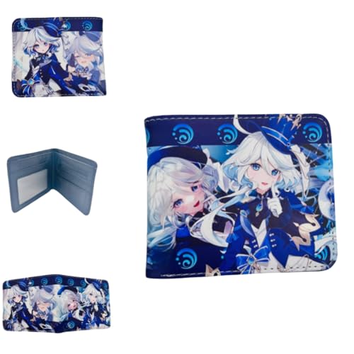 Sonsoke Furina Focalors Männer Brieftaschen Bi-Fold Brieftasche ID-Karte Kreditkarte Mehrzweck-Brieftasche für Männer und Frauen Geschenk Cosprey (Furina Focalors 1) von Sonsoke