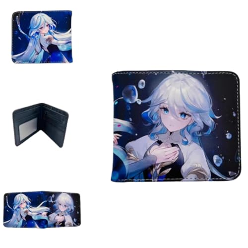 Sonsoke Furina Focalors Männer Brieftaschen Bi-Fold Brieftasche ID-Karte Kreditkarte Mehrzweck-Brieftasche für Männer und Frauen Geschenk Cosprey (Furina Focalors 2) von Sonsoke